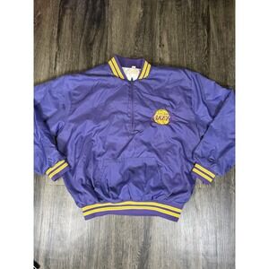VTG 80s Chalk Line Los Angeles Lakers Purple Varsity Kangaroo Jacket Large